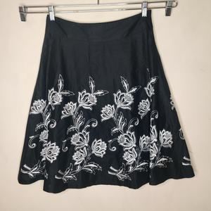 Ann Taylor LOFT Embroidered A-Line Skirt